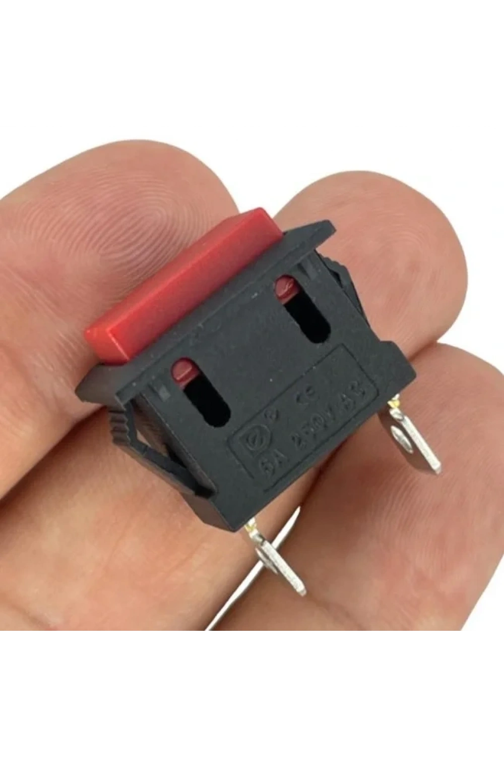 IC-180K-1 Kırmızı Dikdörtgen Yaylı Plastik Buton 2P PBS-101