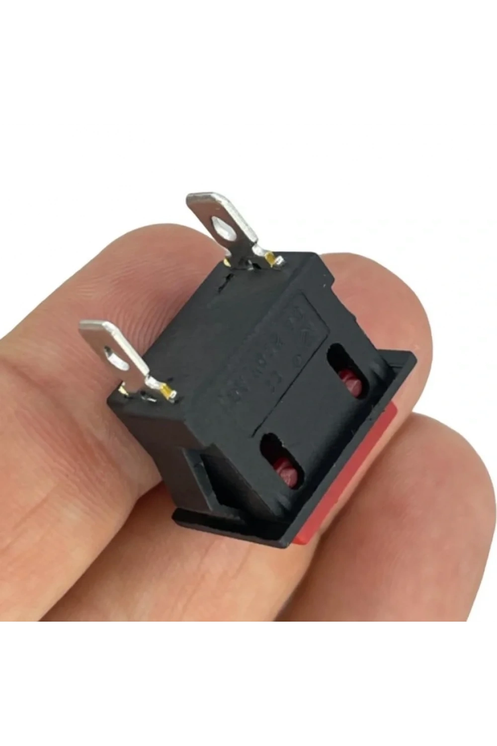IC-180K-1 Kırmızı Dikdörtgen Yaylı Plastik Buton 2P PBS-101