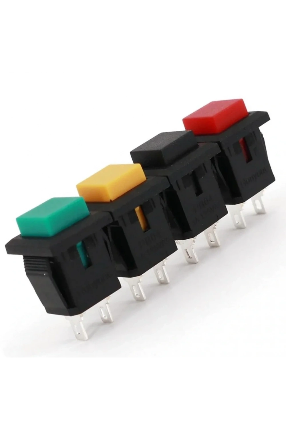 IC-180K Plastik Buton Yaylı 2P PBS15B Siyah