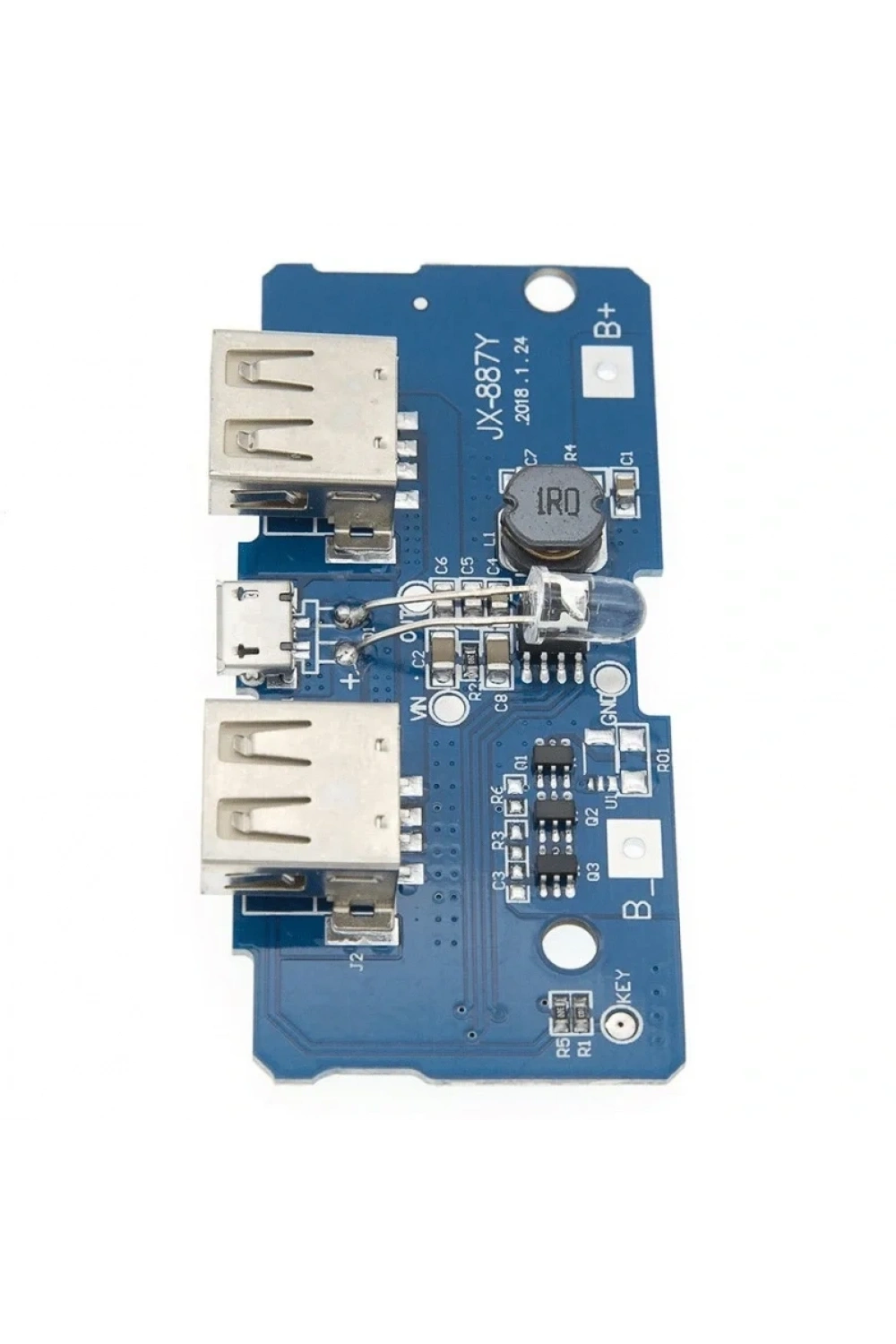 IC-180K Plastik Buton Yaylı 2P PBS15B Yeşil
