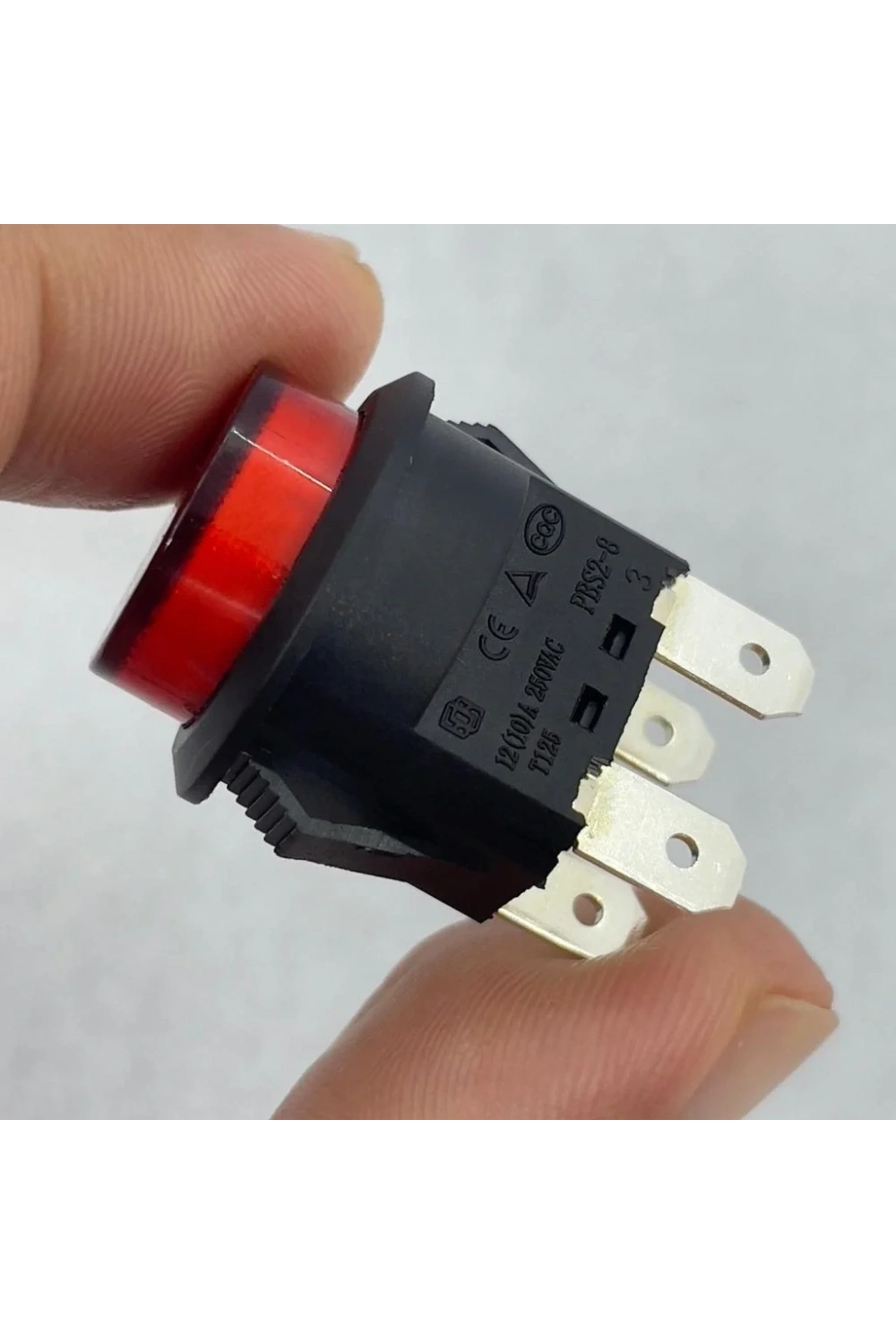 IC-180N Buton Plastik 22mm 12V 4P Kırmızı