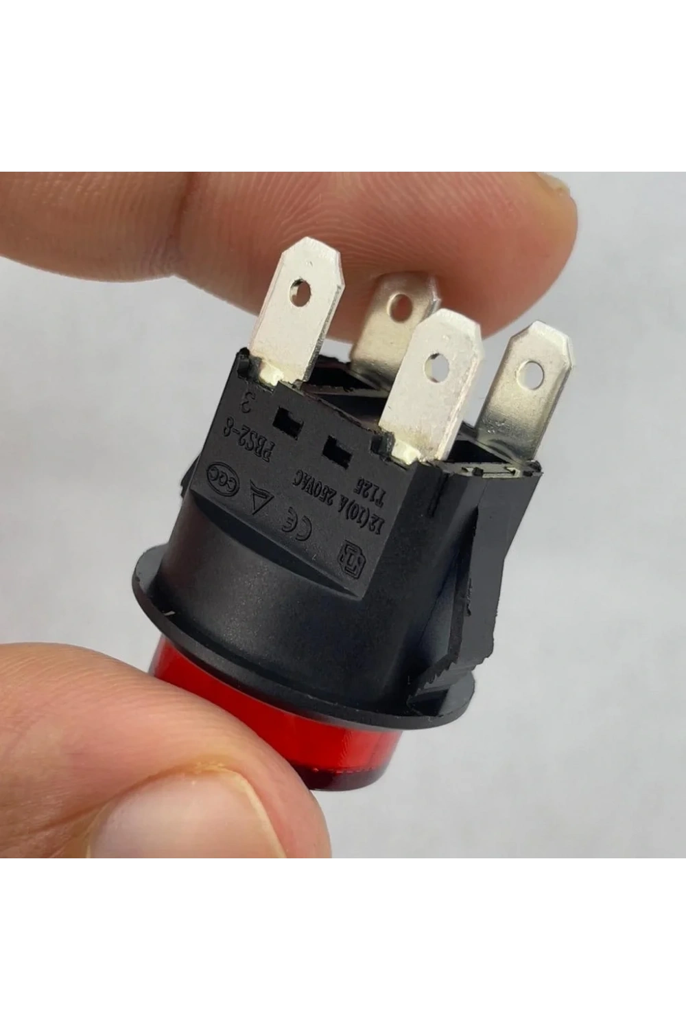 IC-180N Buton Plastik 22mm 12V 4P Kırmızı