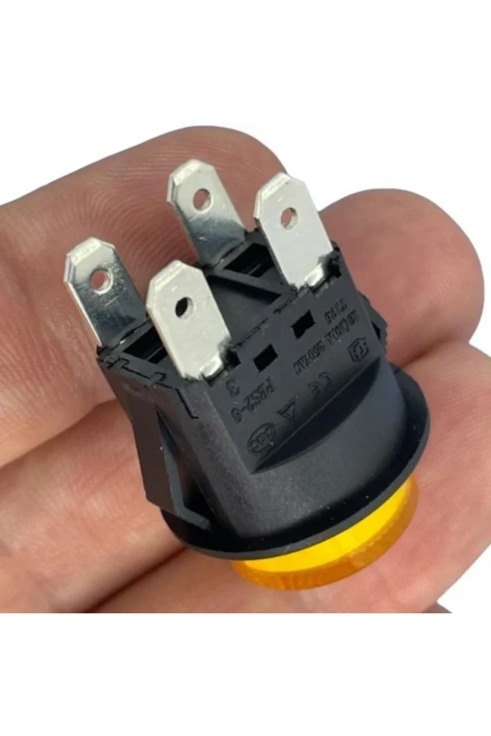 IC-180N Buton Plastik 22mm 12V 4P Sarı