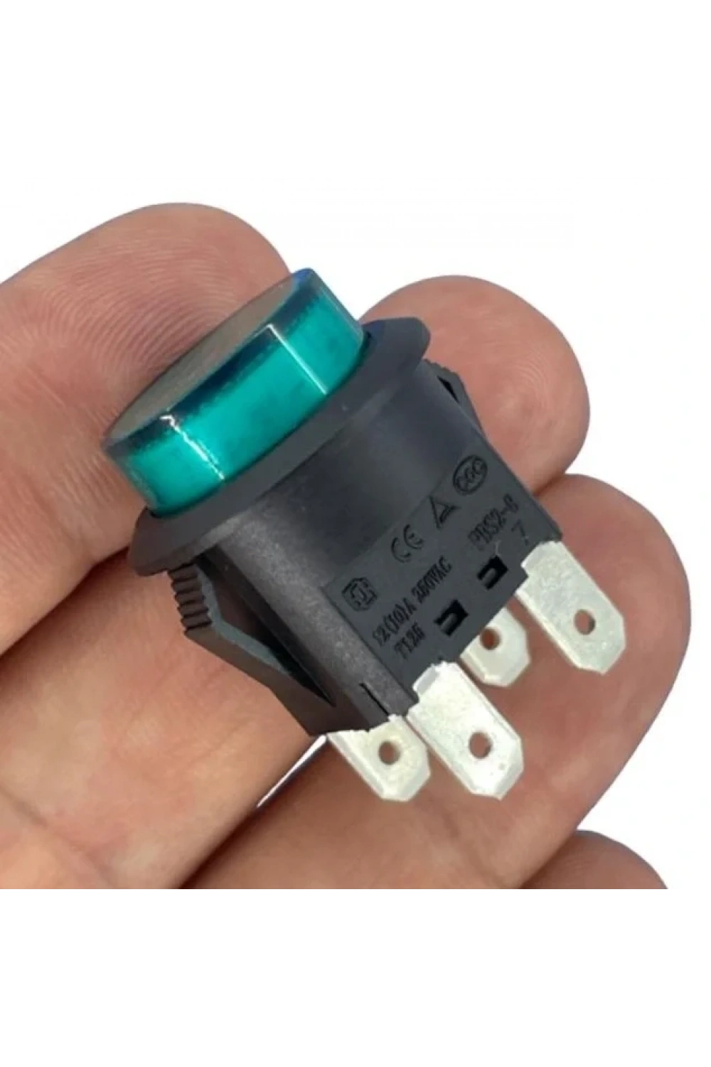 IC-180N Buton Plastik 22mm 12V 4P Yeşil