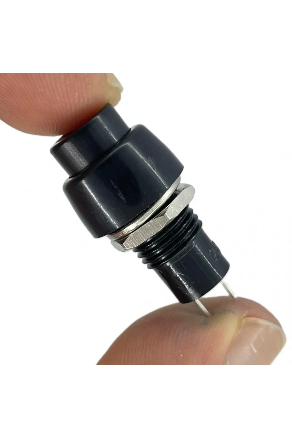 IC-190 Siyah Buton Yuvarlak Plastik Kalıcılı 10mm
