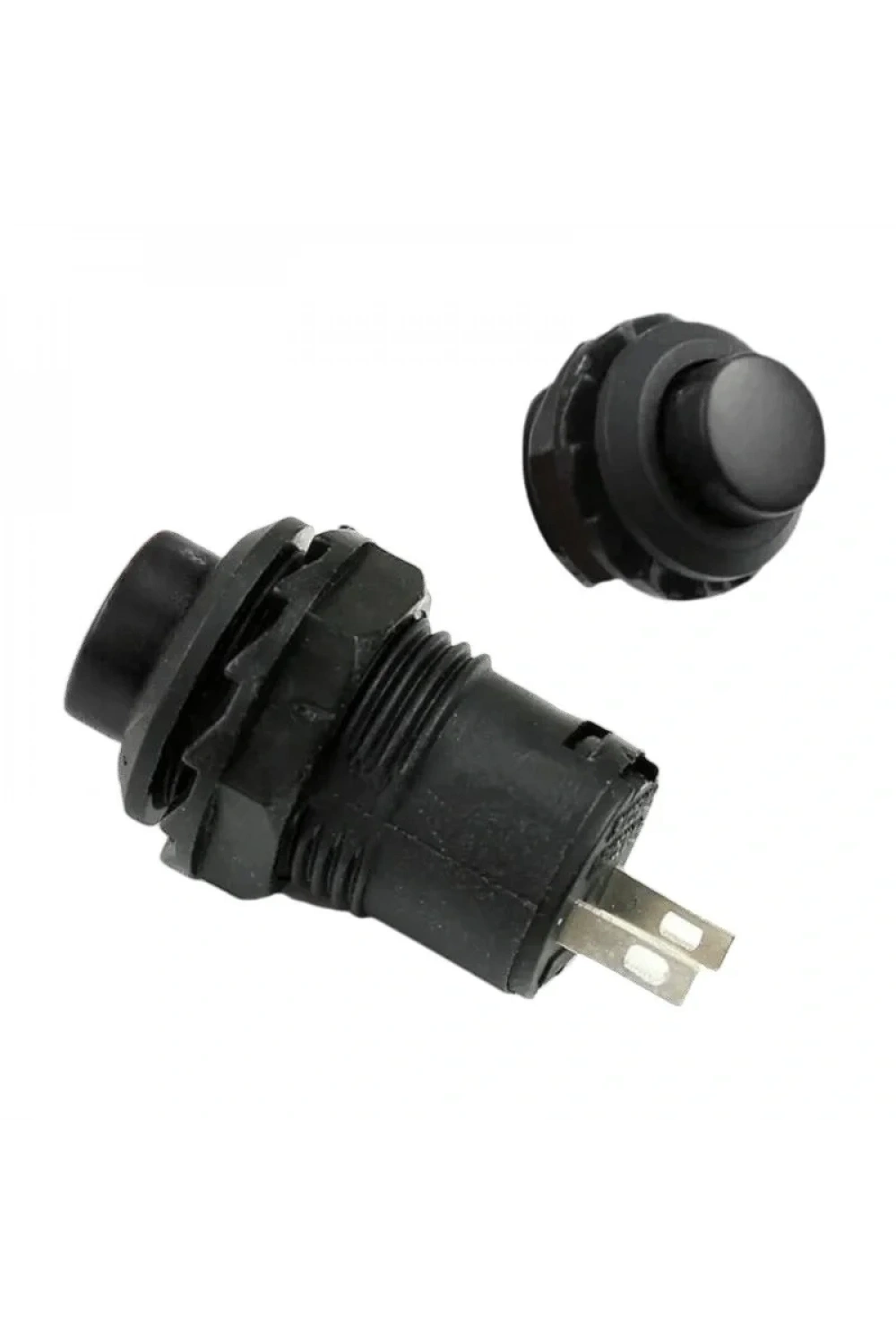 IC-191C (IC-186D) Buton Plastik Yaylı 12mm 2P DS-227 Siyah