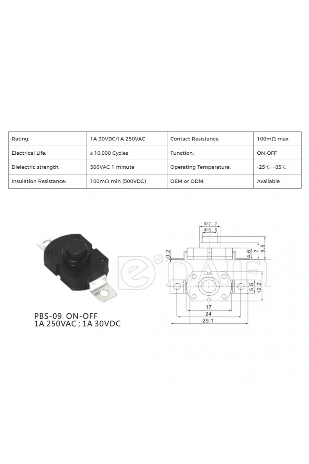 IC-192B Mini Çıt Çıt Deney Anahtarı Switch On-Off