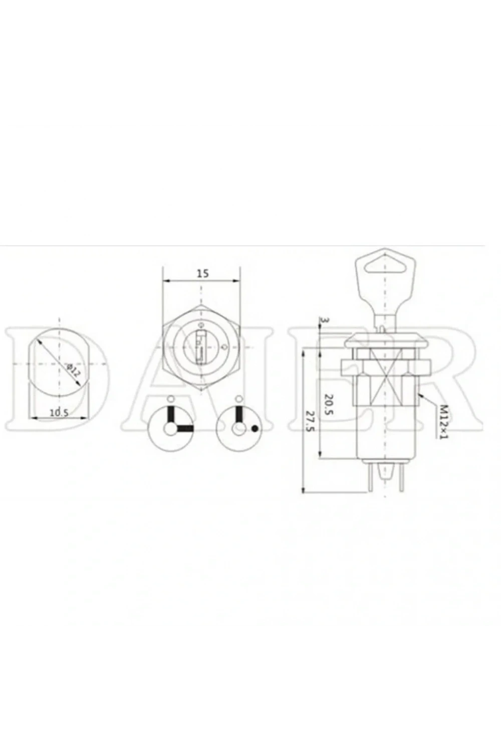 IC-195 Anahtarlı Switch 0-1 Yeni KS-01-101C