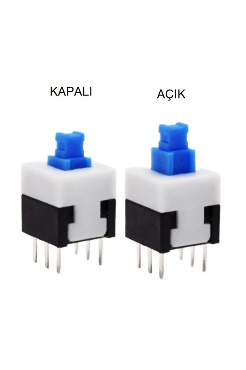 IC-197 6 Pinli Bacaklı Yaylı Push Buton 7x7mm