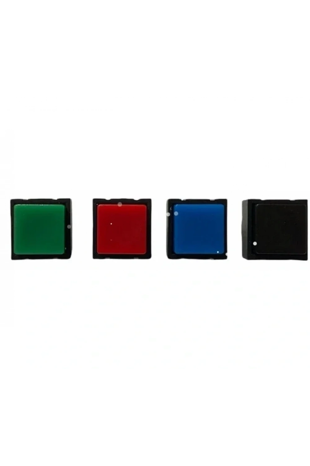 IC-204C Yaylı Kare Plastik Buton 12x12mm PBS-18B (Siyah)