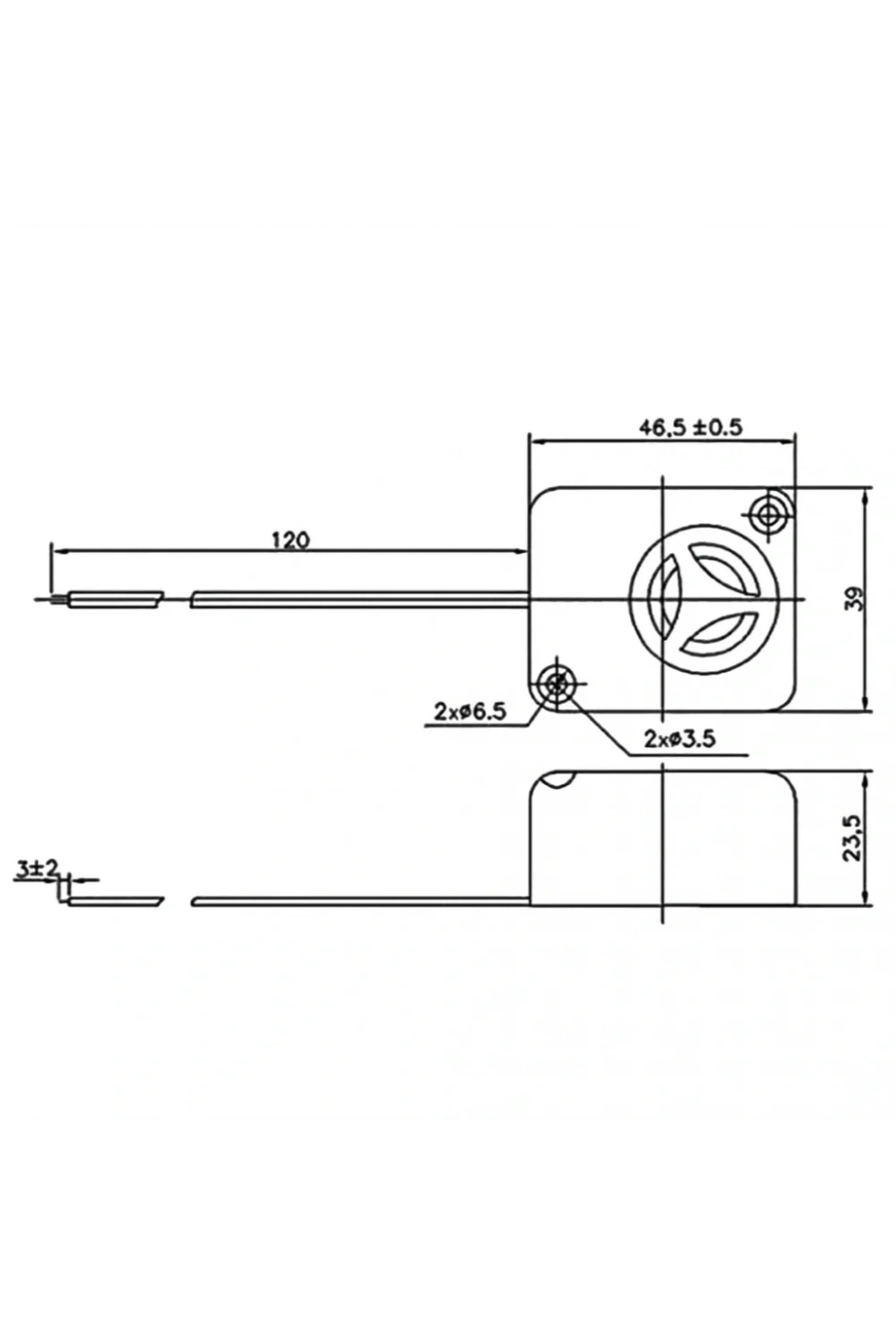 IC-221A Buzzer 12V DC Devreli Kablolu Siren Ses