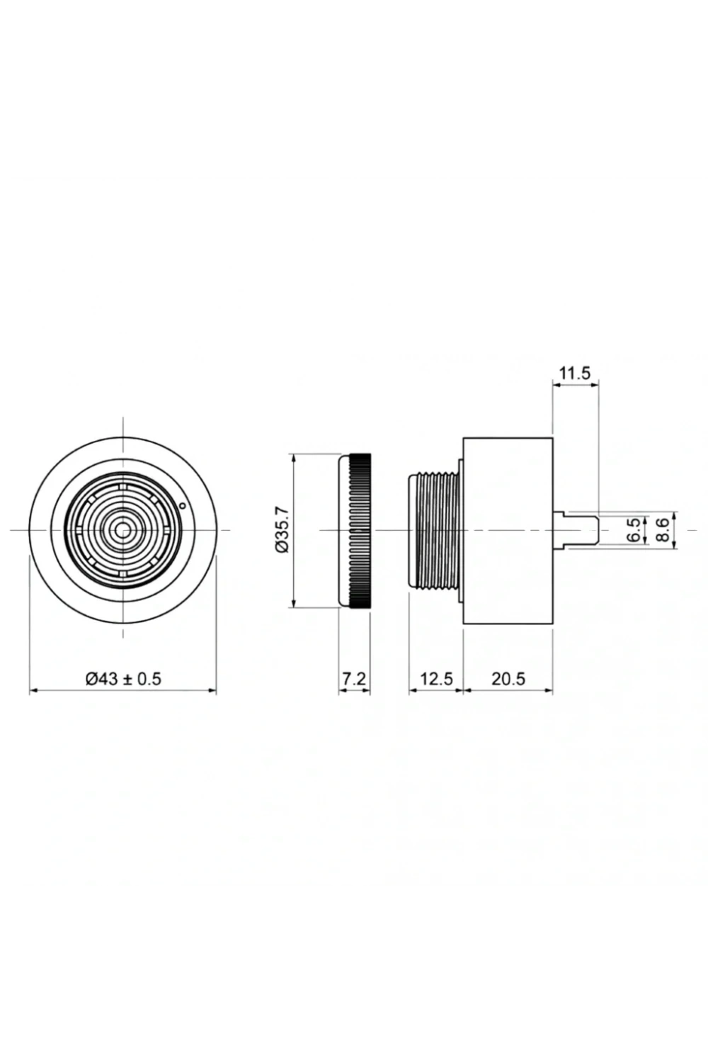 IC-221G 43mm Buzzer 24V