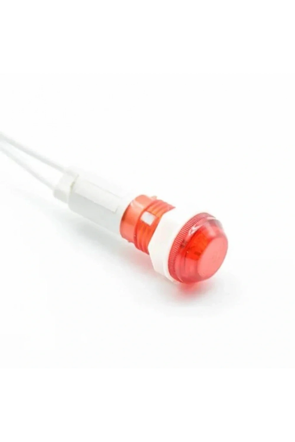 IC-227 10mm Sinyal Lambası Plastik Kablolu 220V Kırmızı