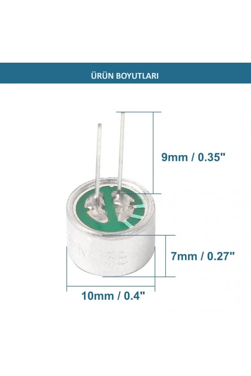 IC-229A Mikrofon Kapsülü 10x7mm Tel Bacak
