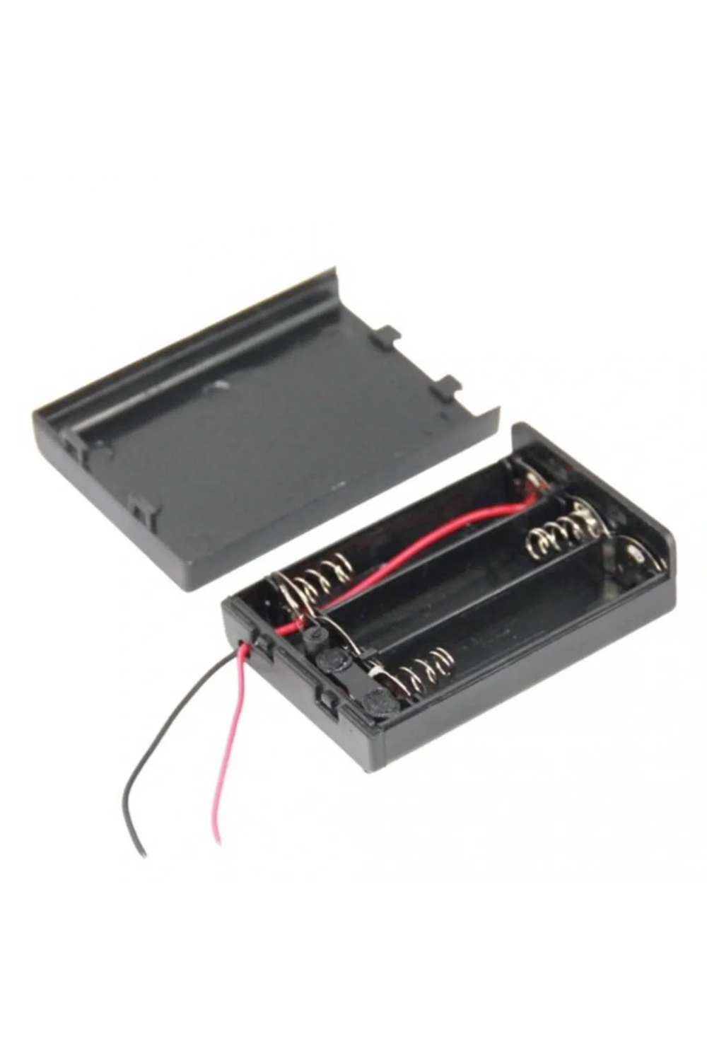 IC-233E AA Pil Yuvası 3lü Kapaklı Switchli