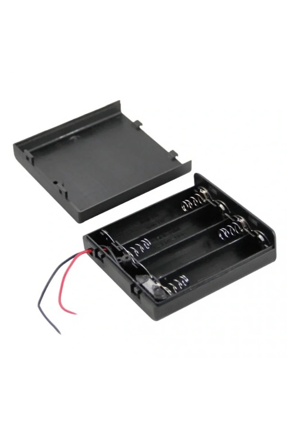 IC-233F AA Pil Yuvası 4lü Kapaklı Switchli