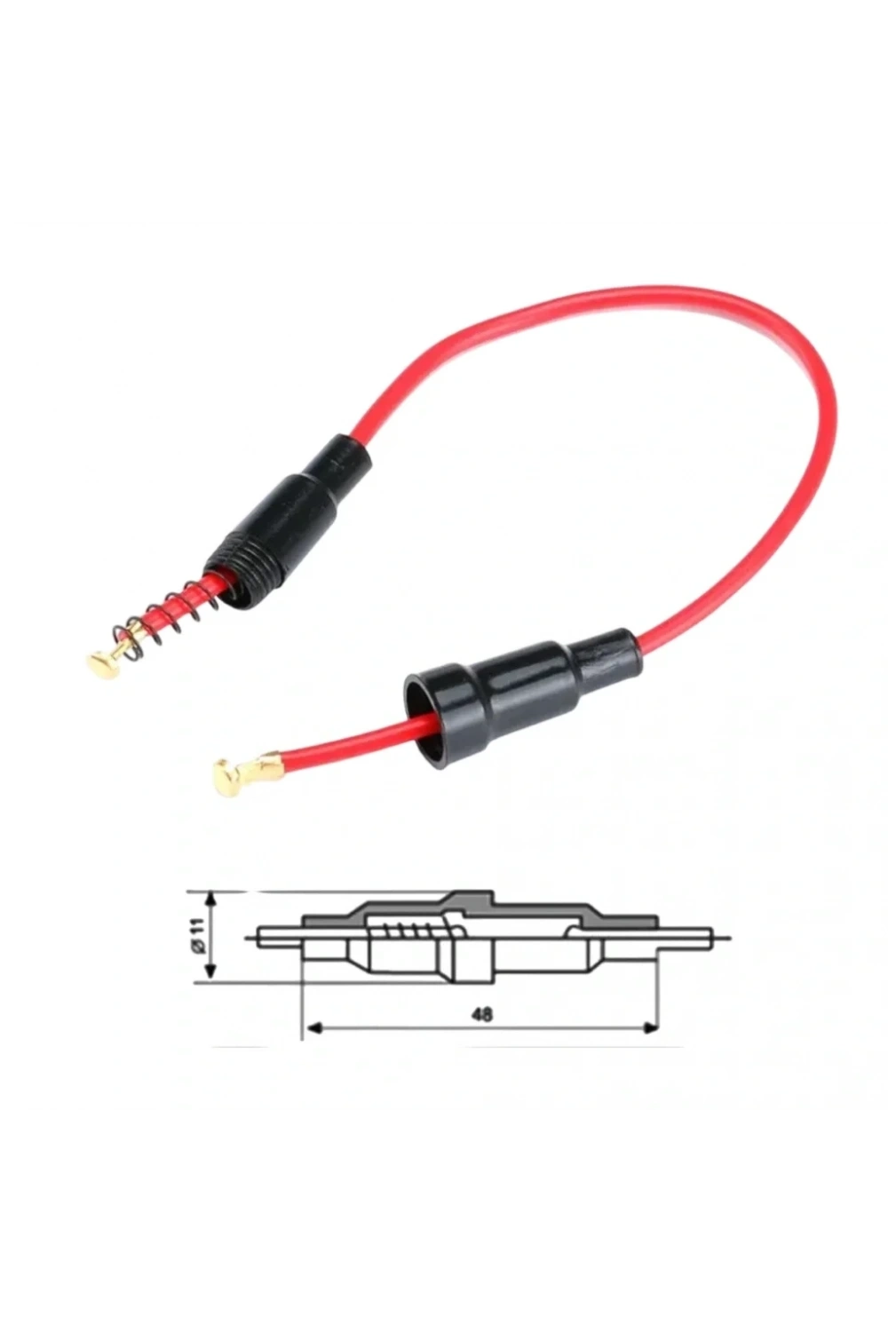 IC-237C Sigorta Yuvası Kablolu 5x20mm