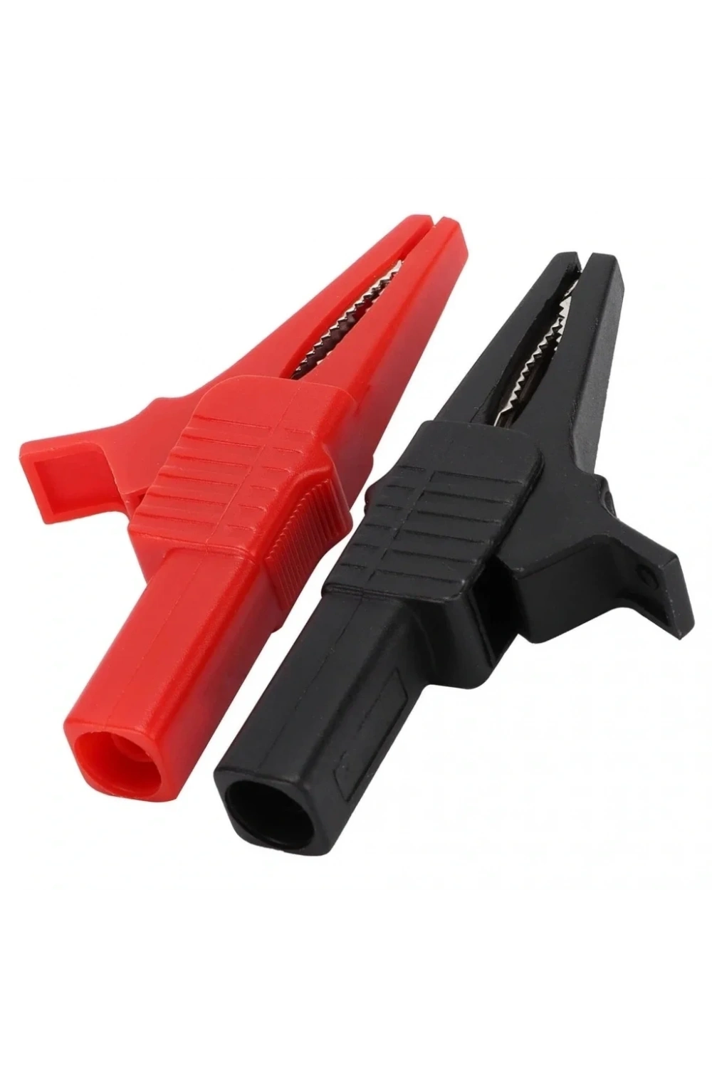IC-243C 4mm Banana Jak Girişli Krokodil 85mm Siyah Kırmızı 2li Set
