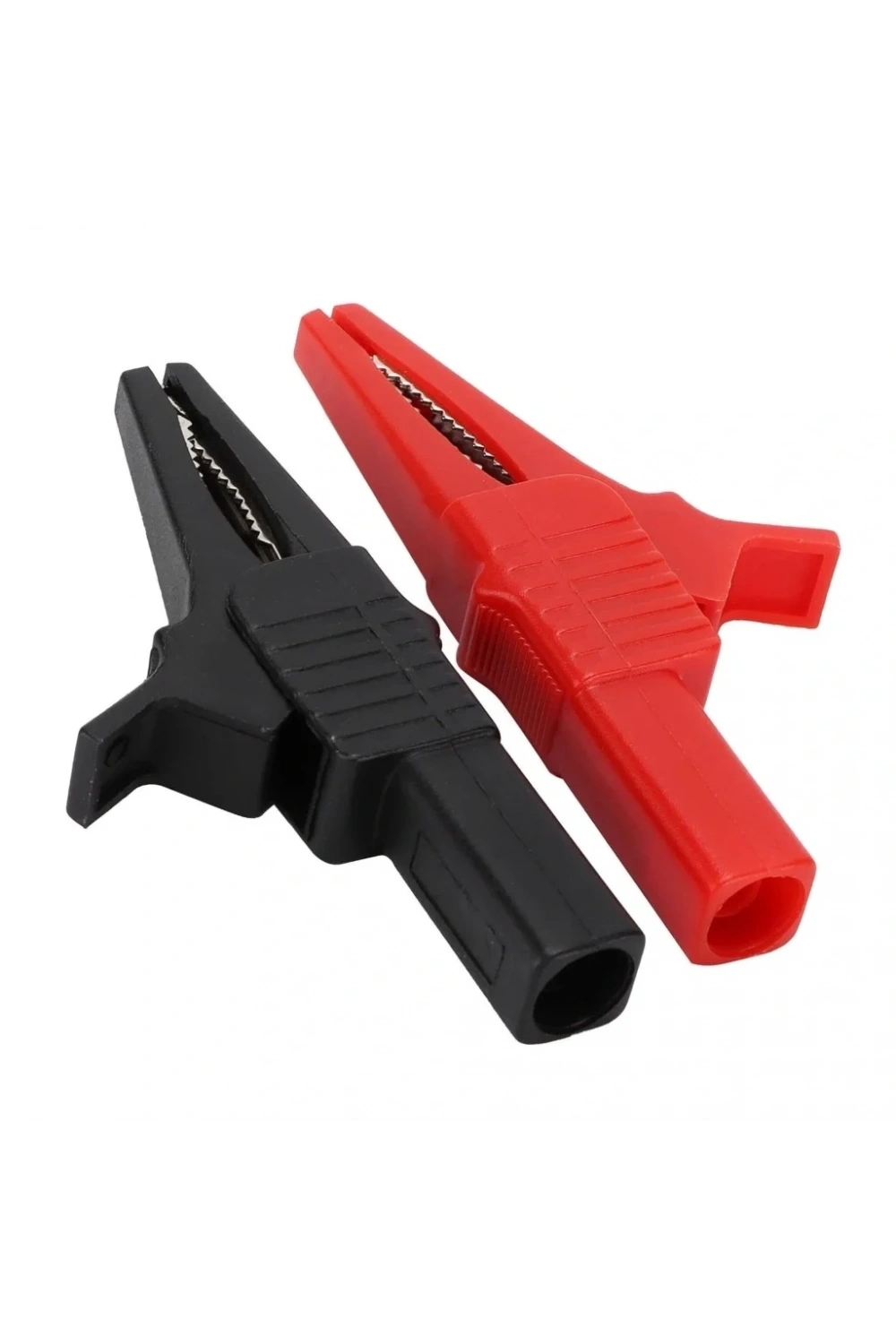 IC-243C 4mm Banana Jak Girişli Krokodil 85mm Siyah Kırmızı 2li Set
