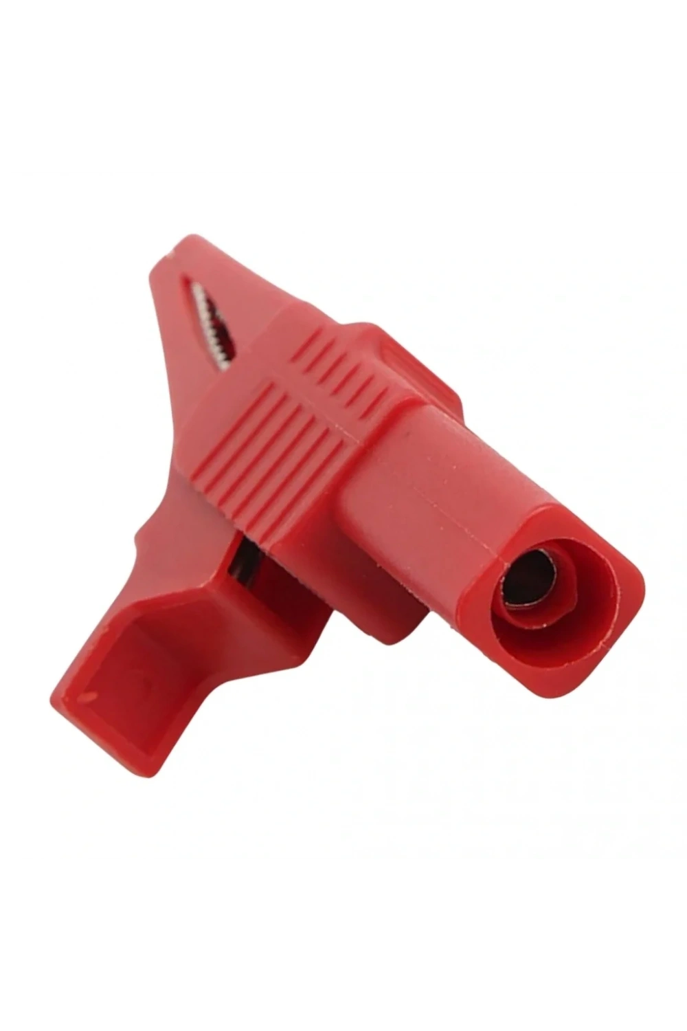 IC-243C 4mm Banana Jak Girişli Krokodil 85mm Siyah Kırmızı 2li Set