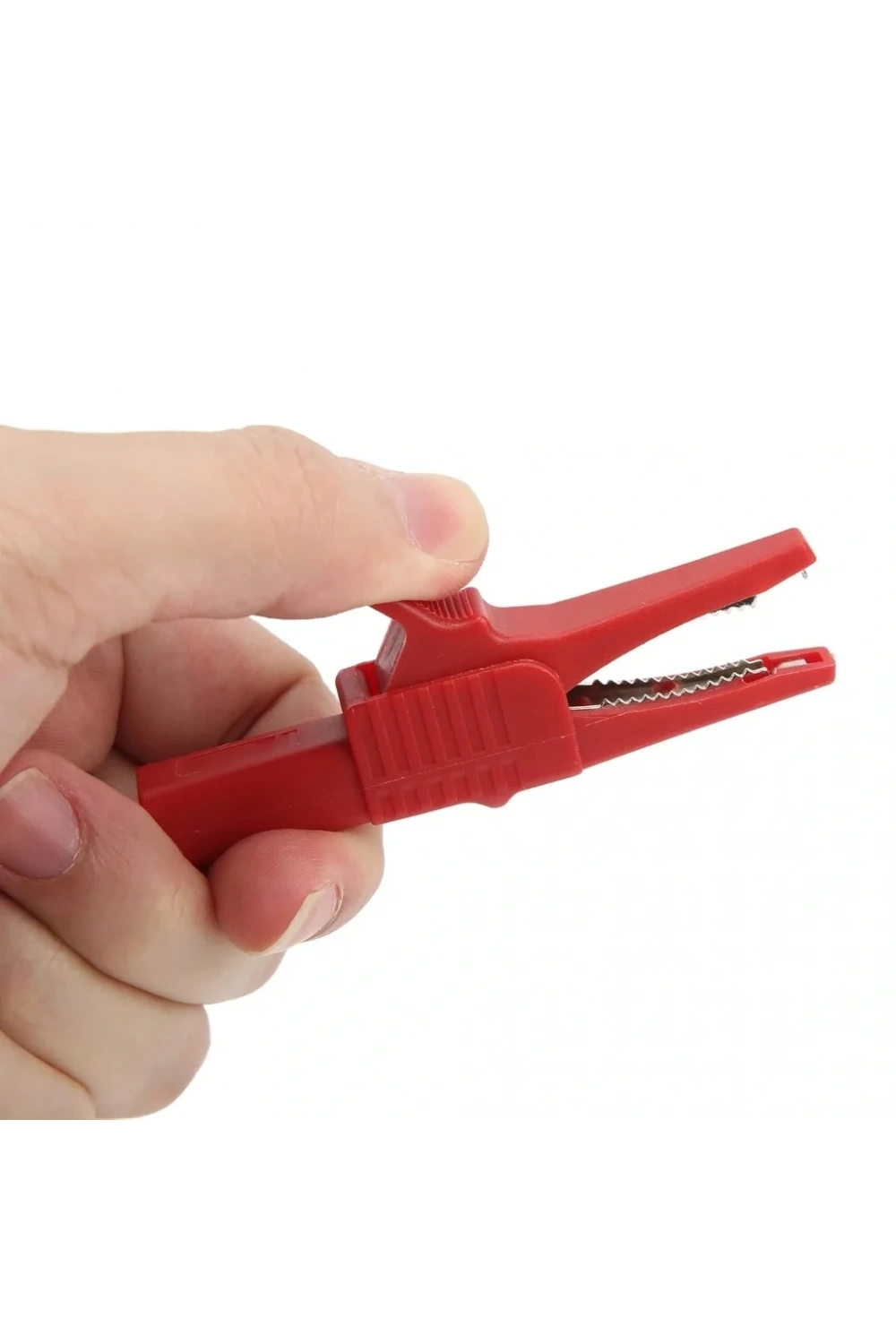 IC-243C 4mm Banana Jak Girişli Krokodil 85mm Siyah Kırmızı 2li Set