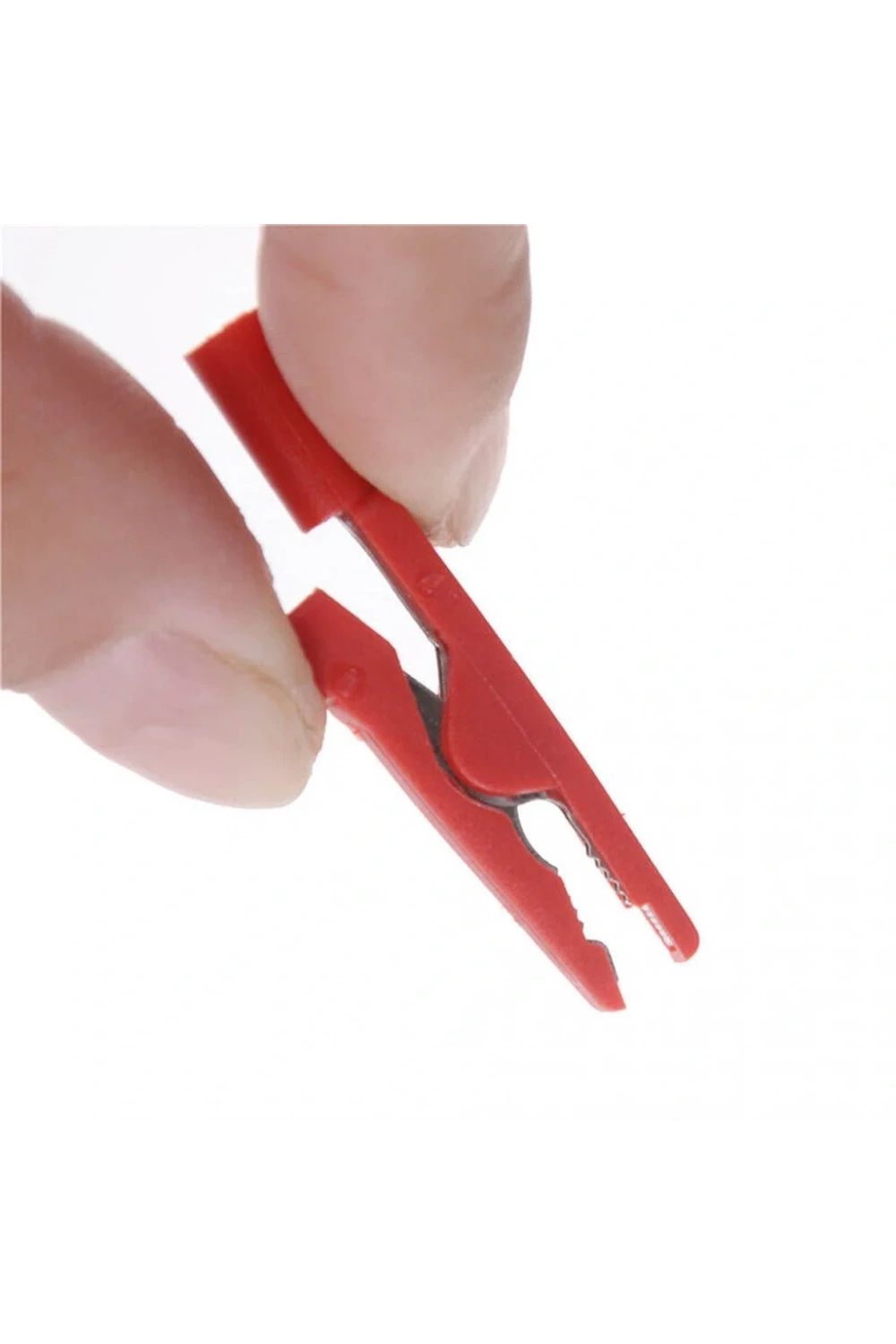 IC-243D 2mm Banana Jak Girişli Krokodil Timsah Ağzı Siyah-Kırmızı Set