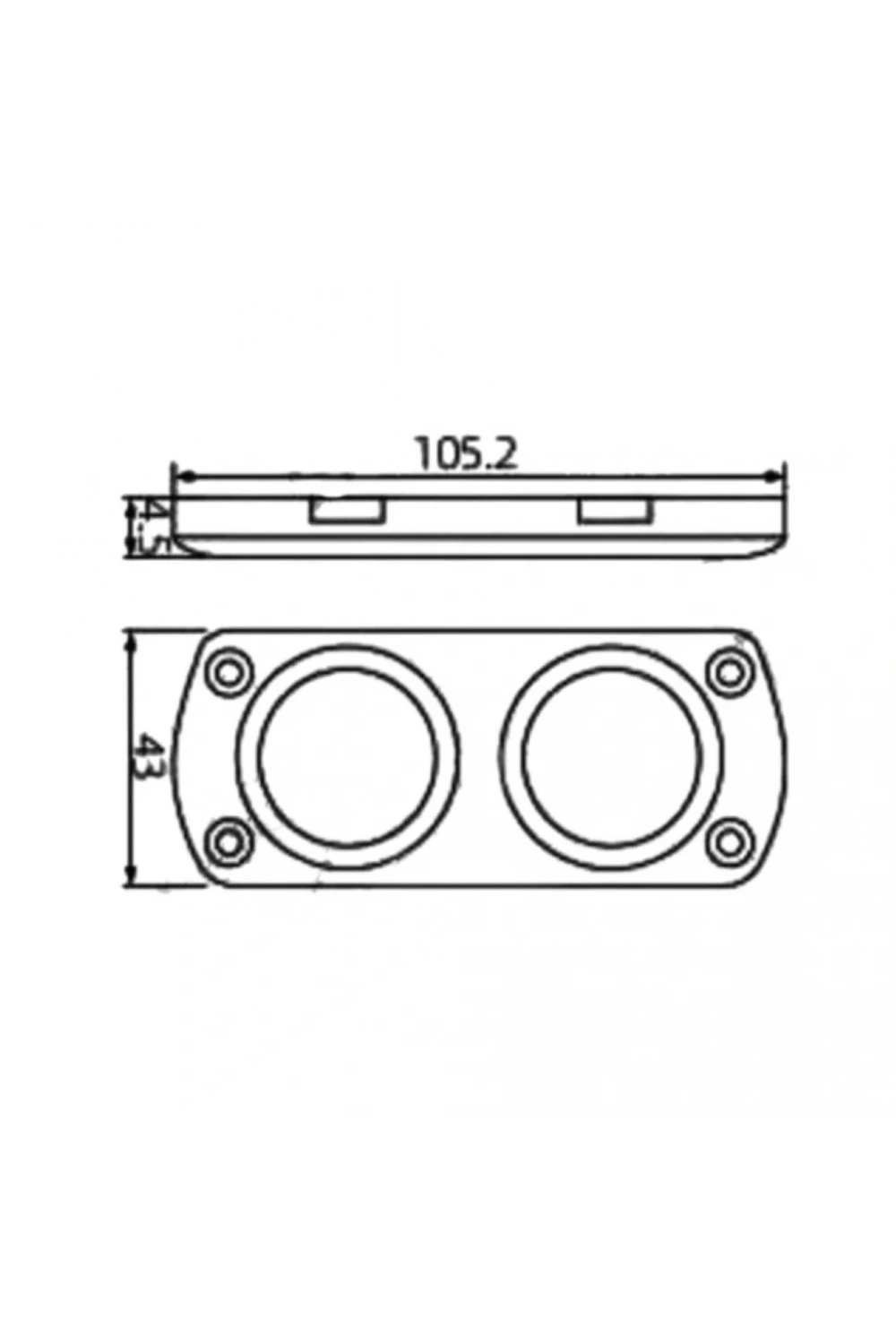 IC-246E Pano Tipler İçin 2li Kulak - Çerçeve