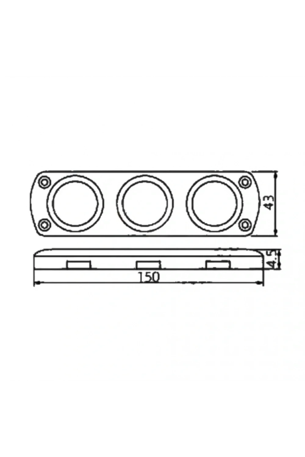 IC-246E Pano Tipler İçin 3lü Kulak - Çerçeve