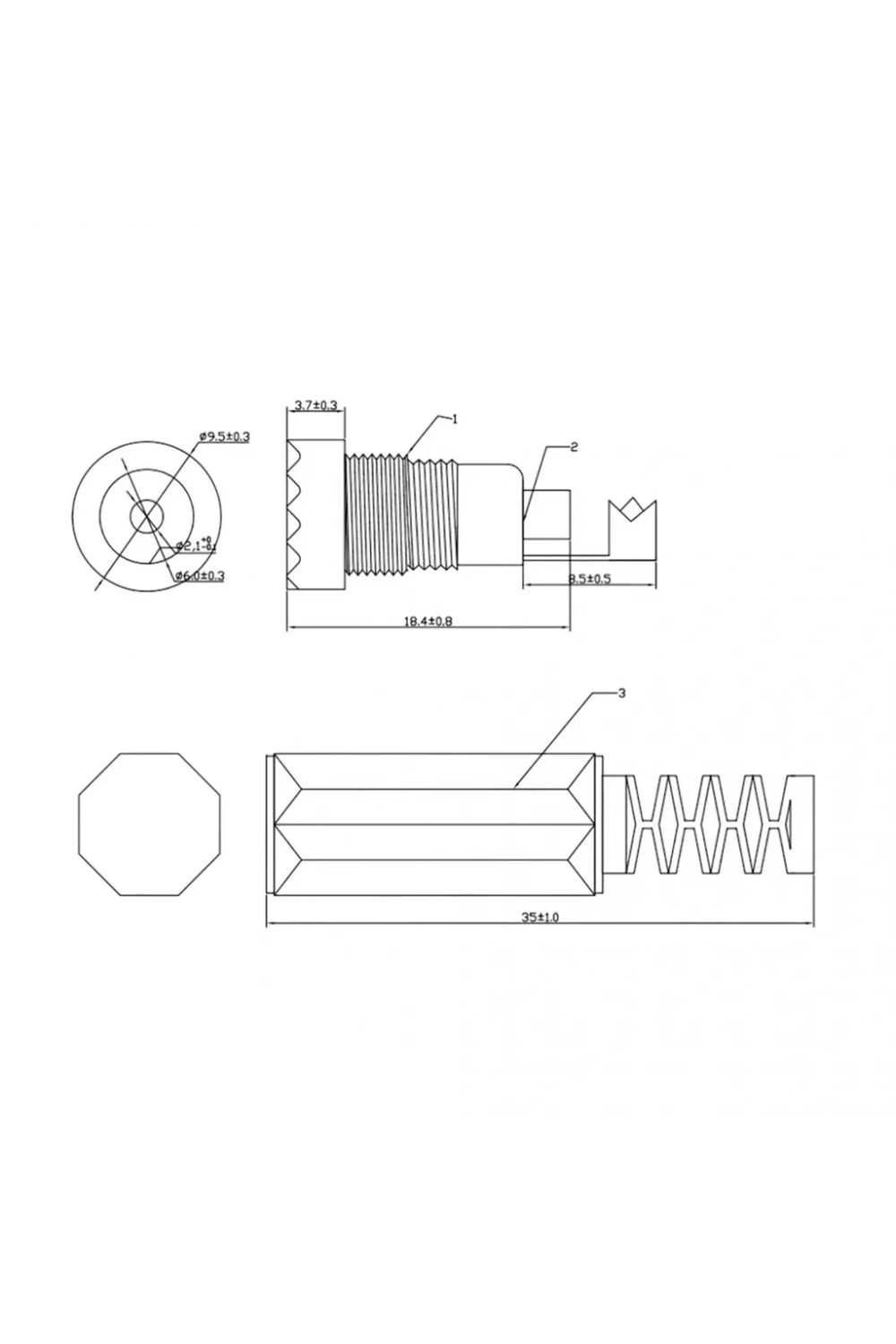 IC-254 DC Jak 2.1mm Seyyar