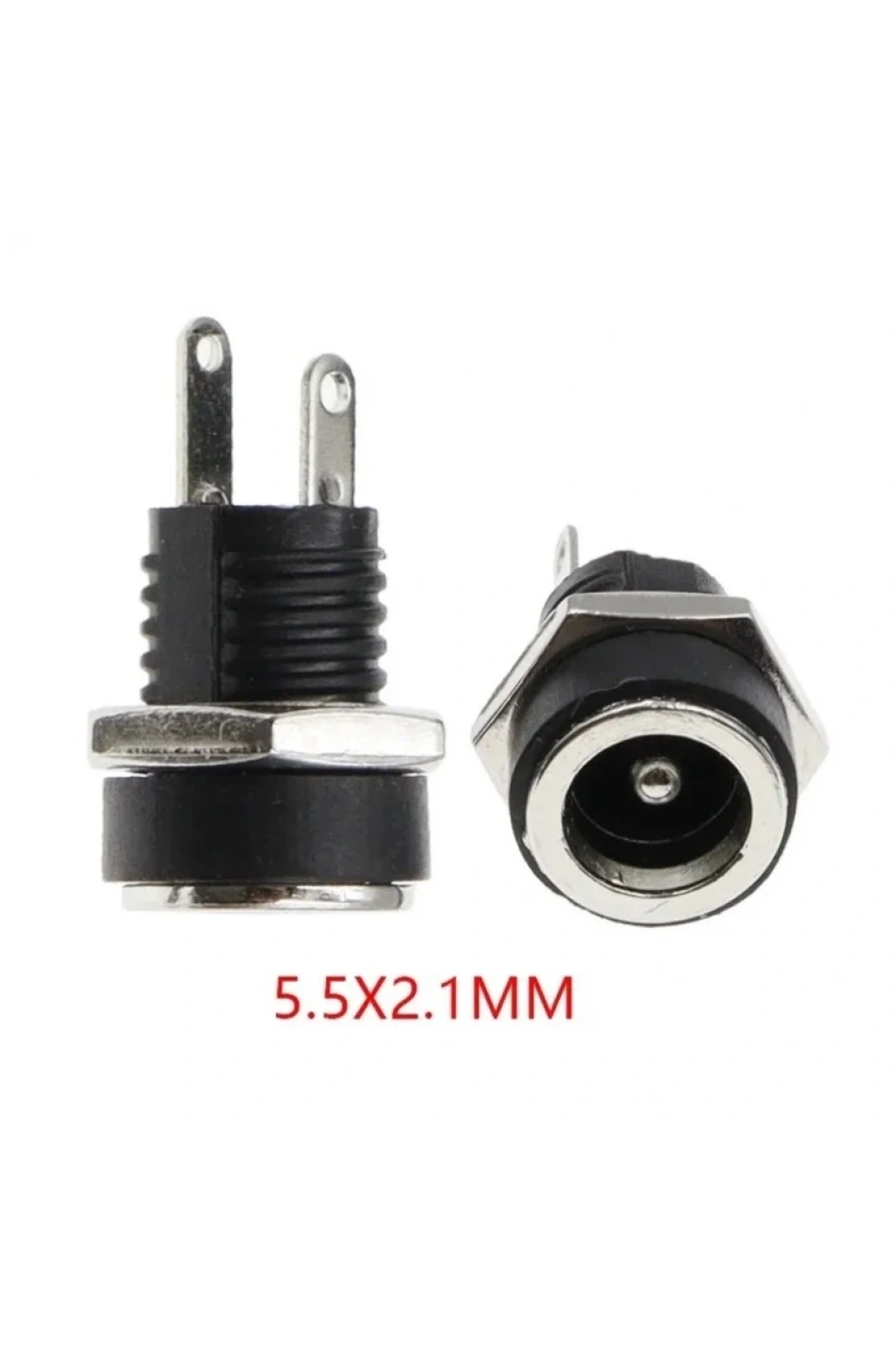 IC-258B 2.1mm DC Somunlu Korumalı Jak 8mm