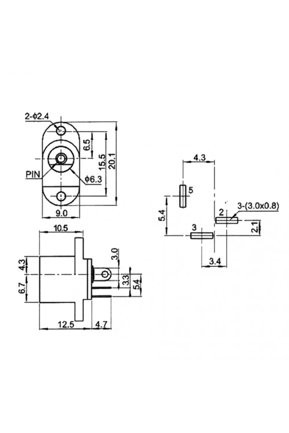 IC-258F DC Jak 2.1mm Kulaklı Tip