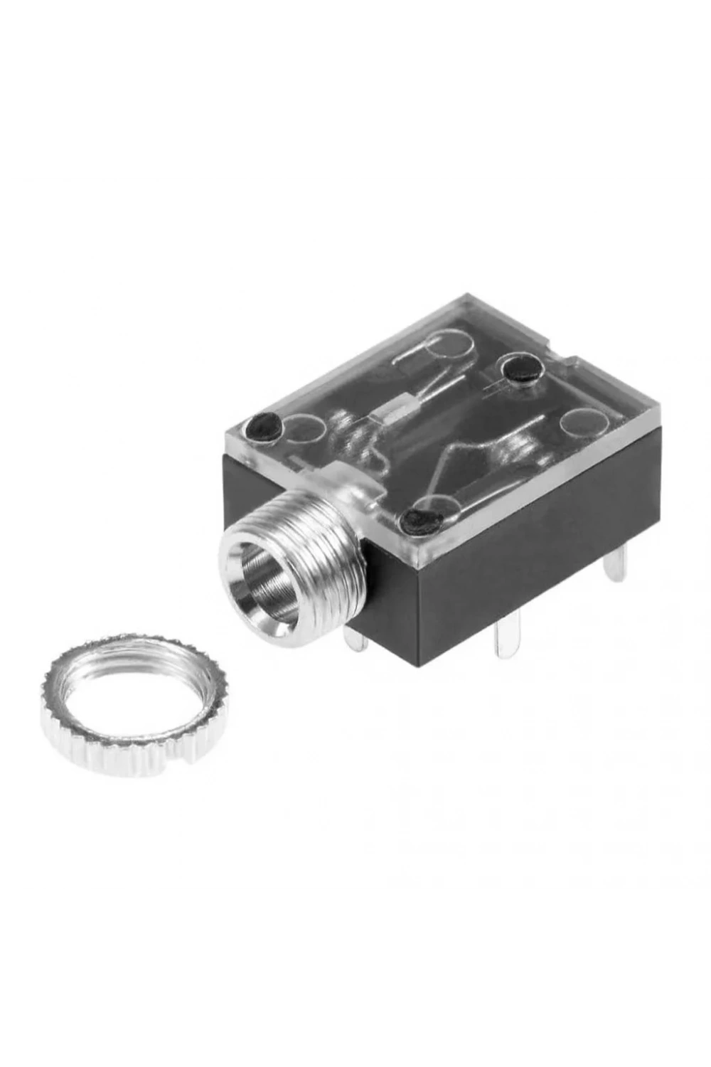 IC-259 Stereo Şase 3.5mm Jak Konnektör Somunlu