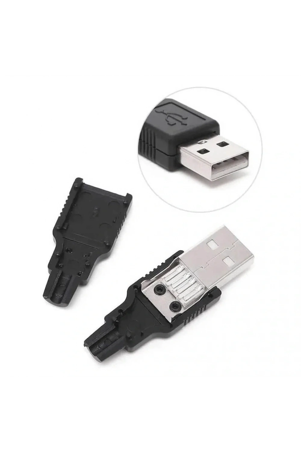 IC-264A USB A Tip Seyyar Kapaklı Erkek USB Soketi