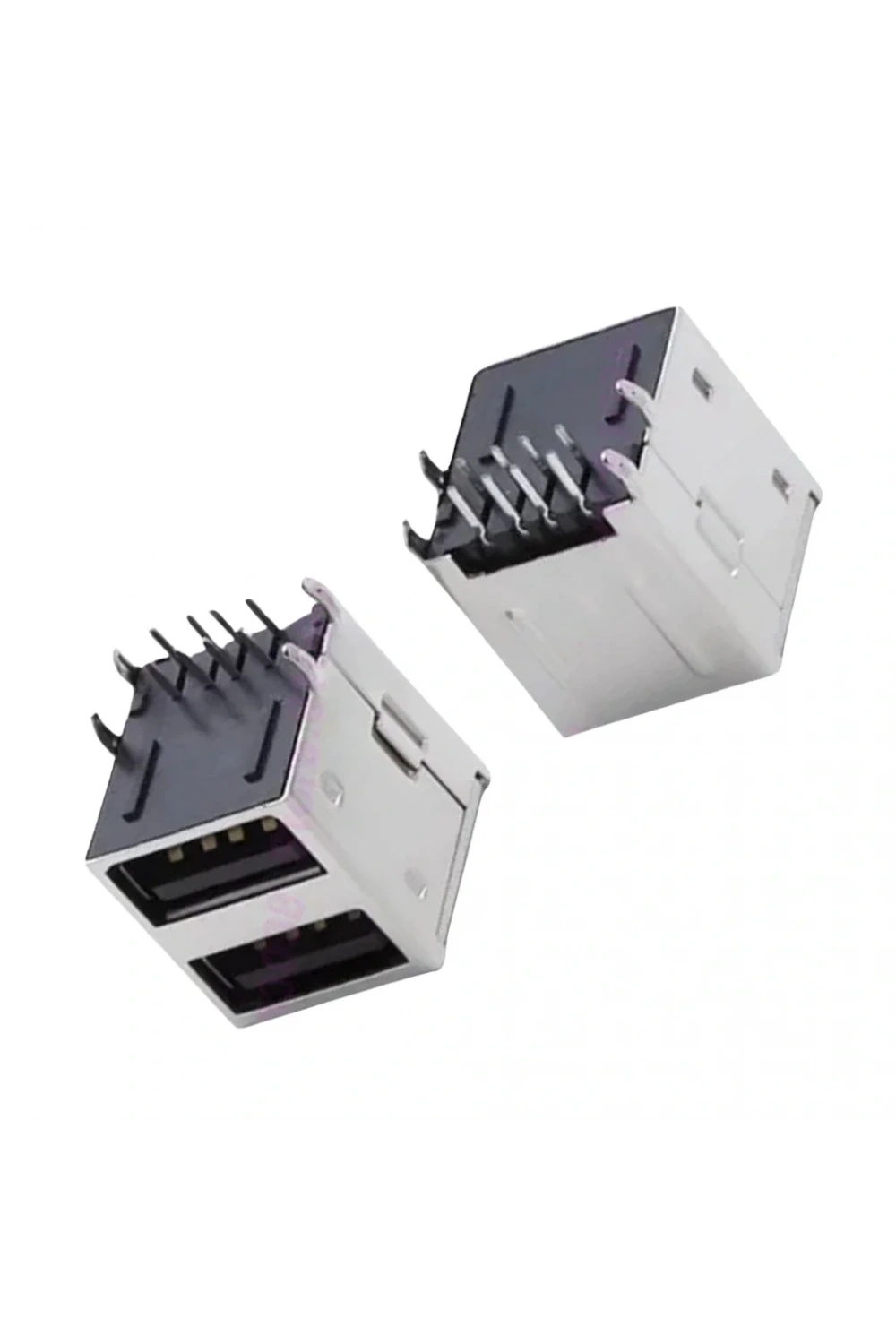IC-265E USB İkili 2.0 Şase A Tip Dişi 90° Siyah