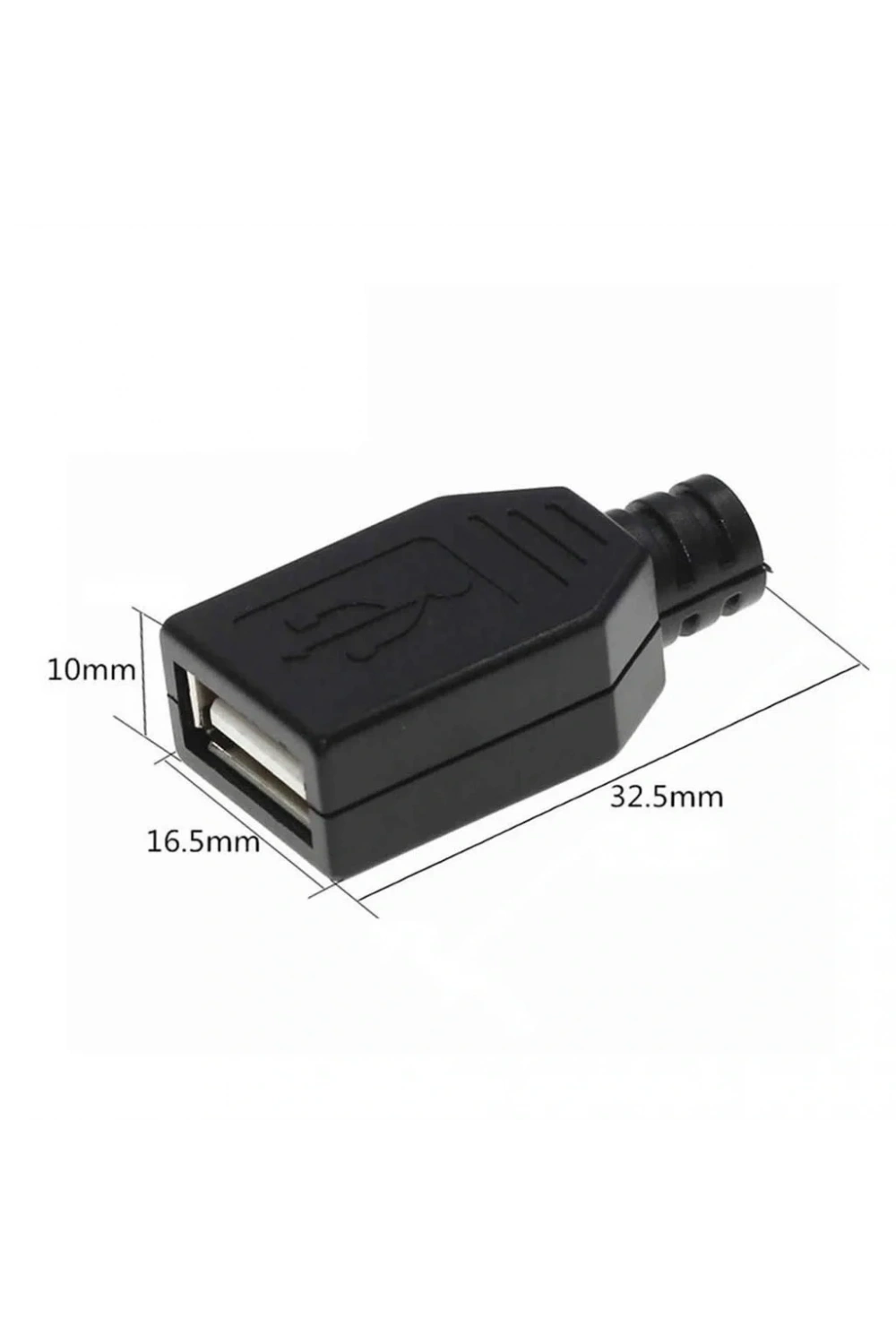 IC-265F USB A Tip Seyyar Kapaklı Dişi USB Soketi