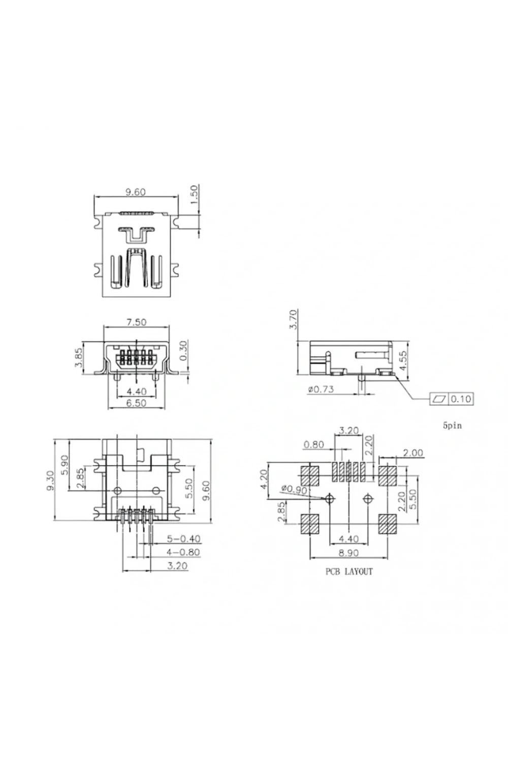 IC-266 USB Mini Şase 5 Pin