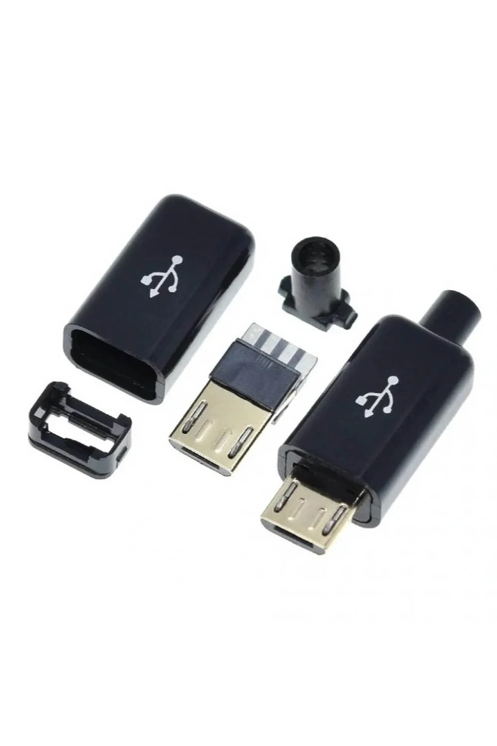 IC-266A-5 Erkek Micro USB Konnektör Seti Şarj Kablo Soketi