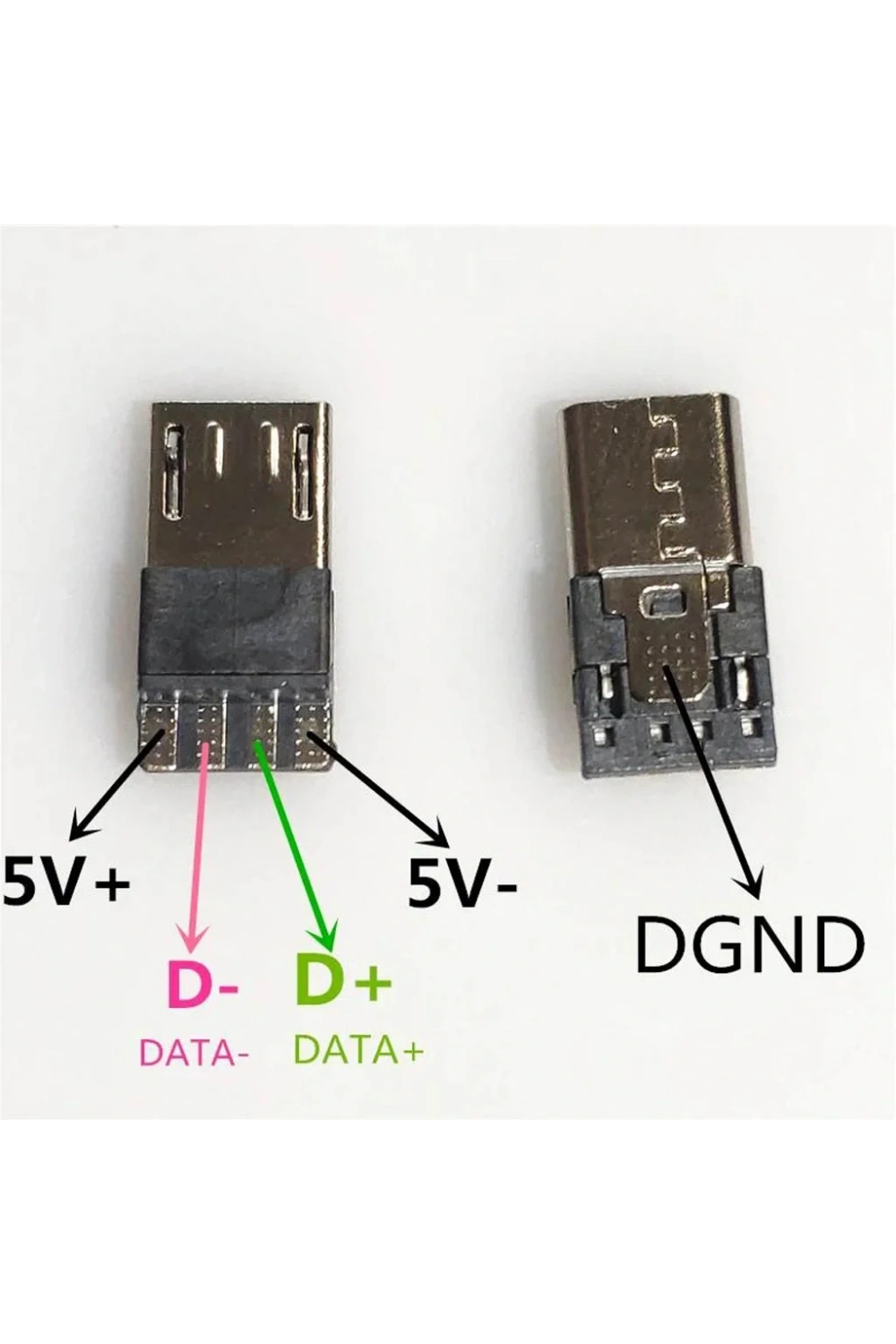 IC-266A-5 Erkek Micro USB Konnektör Seti Şarj Kablo Soketi