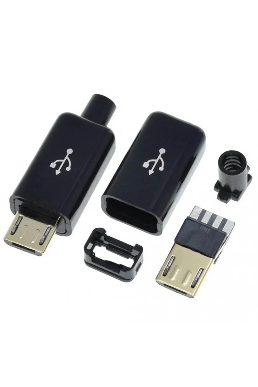 IC-266A-5 Erkek Micro USB Konnektör Seti Şarj Kablo Soketi