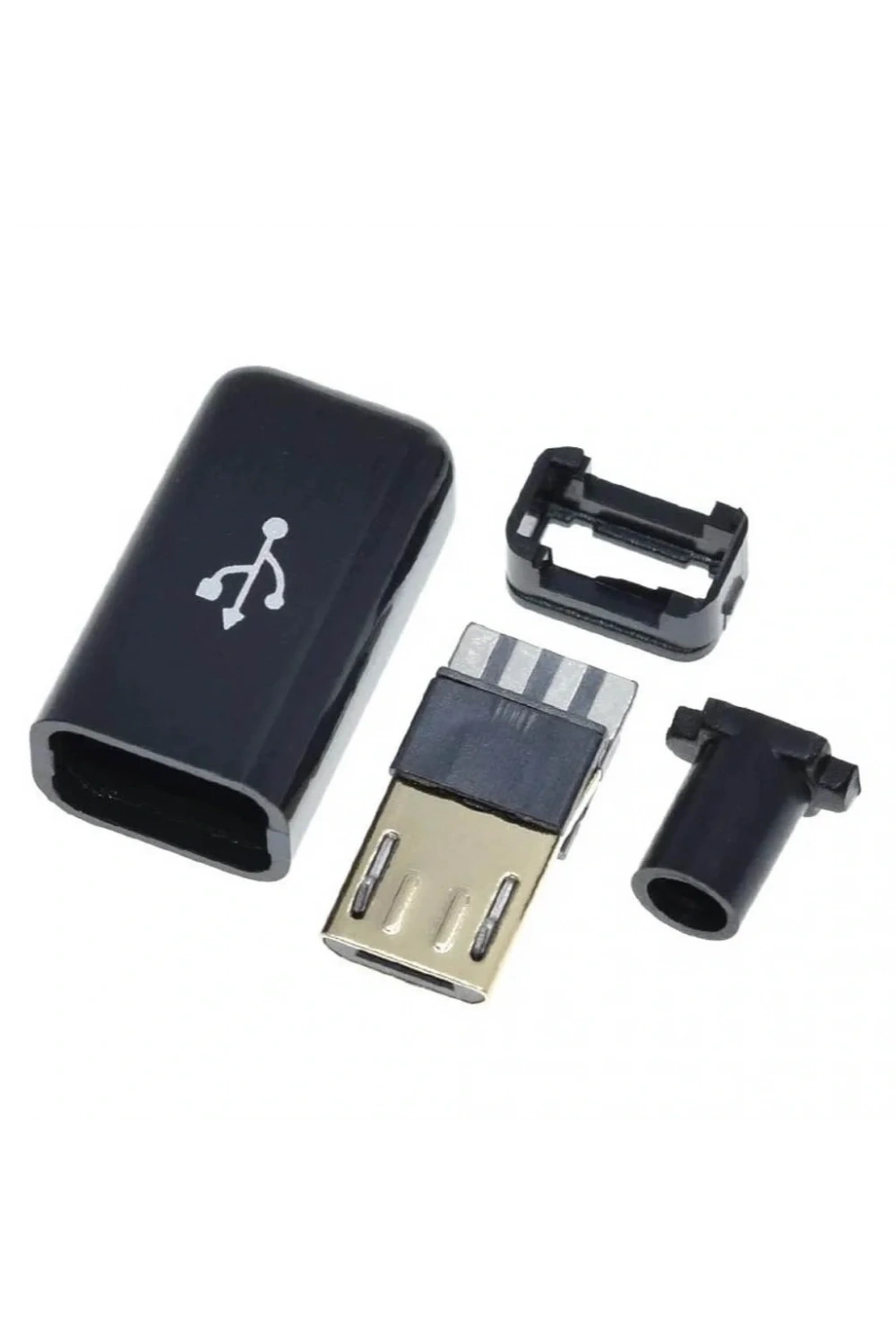 IC-266A-5 Erkek Micro USB Konnektör Seti Şarj Kablo Soketi