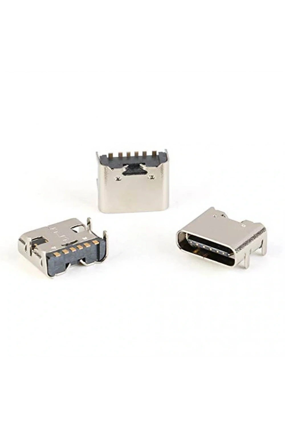 IC-266B-3 Dişi Type-C Soket USB-C Konnektör Şase 6 Pin