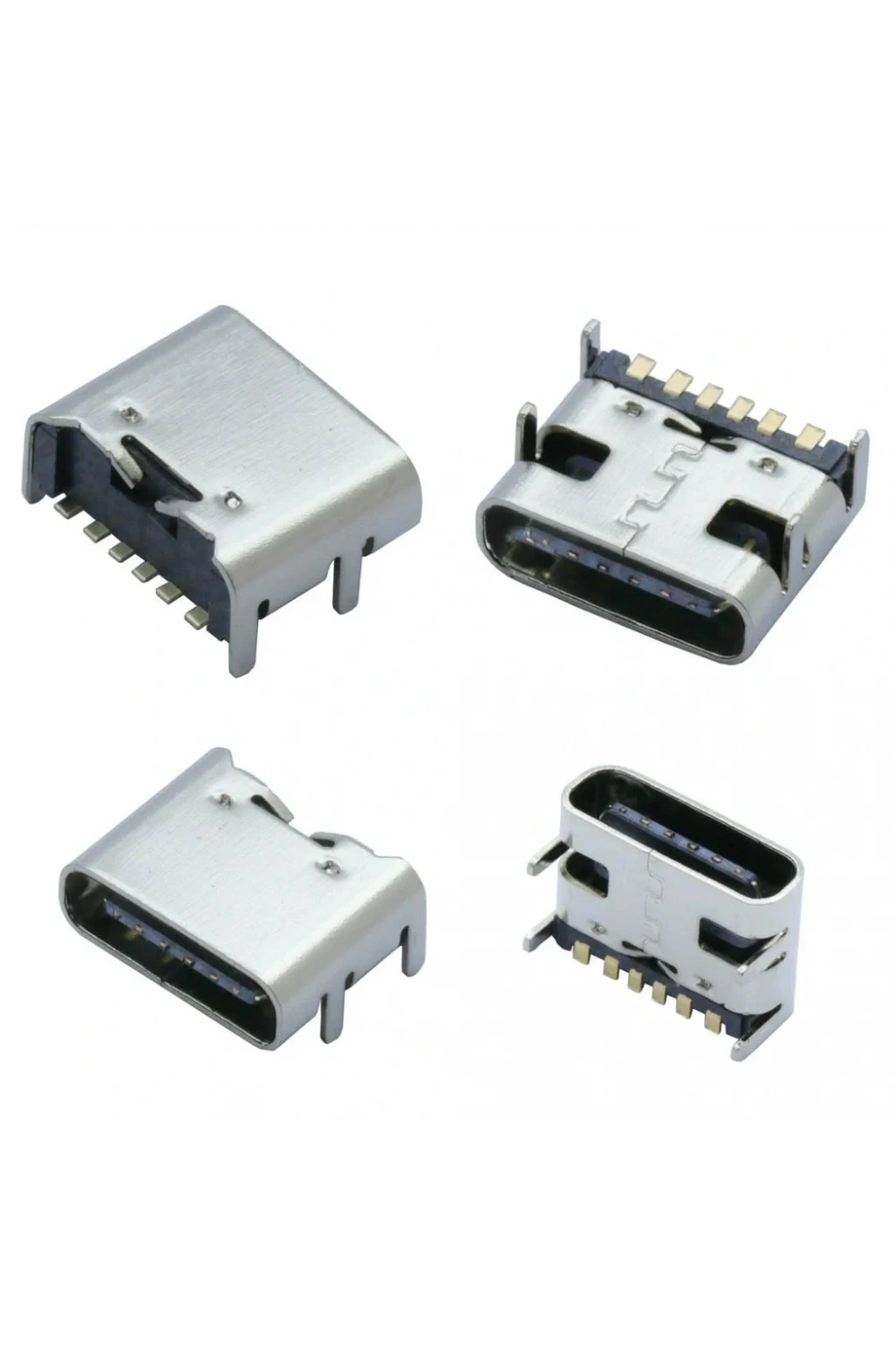 IC-266B-3 Dişi Type-C Soket USB-C Konnektör Şase 6 Pin