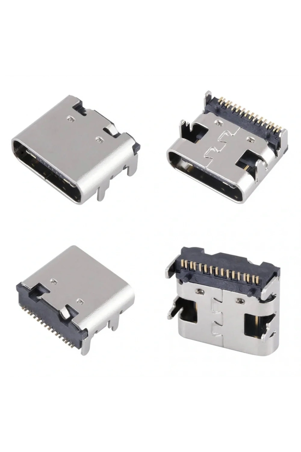 IC-266B-4 Dişi Type-C Soket USB-C Konnektör Şase 16 Pin