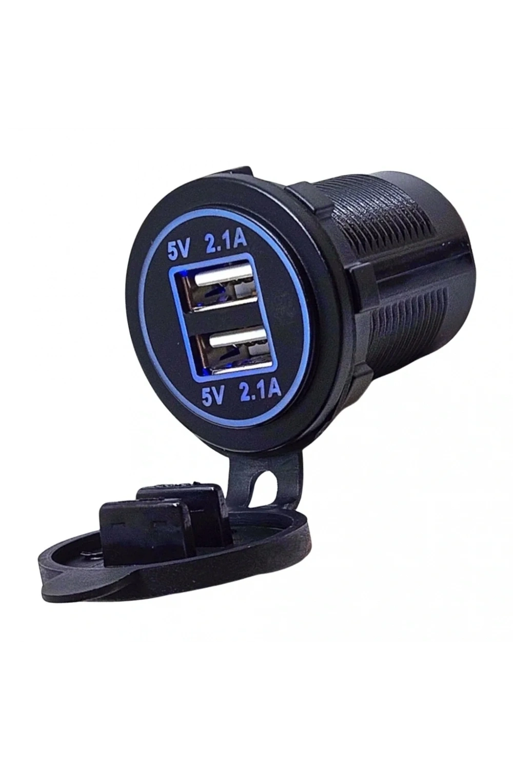 IC-266C-1 Pano Tip İkili USB 4.2A Mavi Ledli Soket
