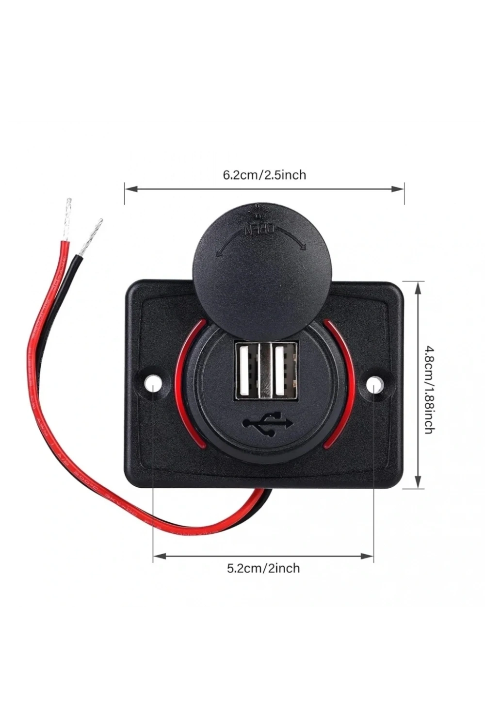 IC-266C-2 Pano Tip İkili USB Kulaklı - Şarj Soketi