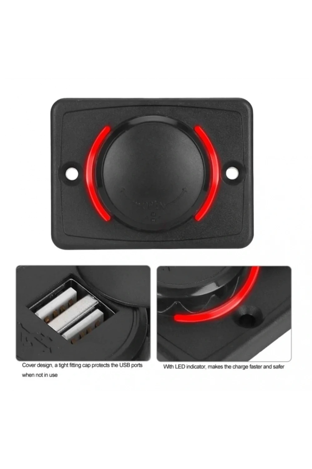 IC-266C-2 Pano Tip İkili USB Kulaklı - Şarj Soketi
