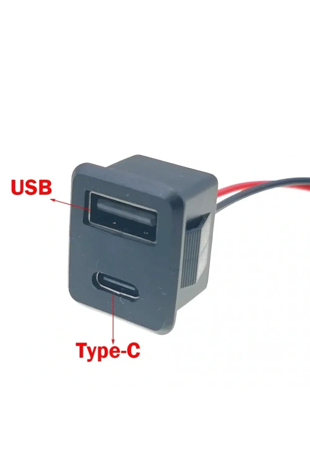IC-266T-4 Pano Tip Kare Type-C + USB Şarj Soketi