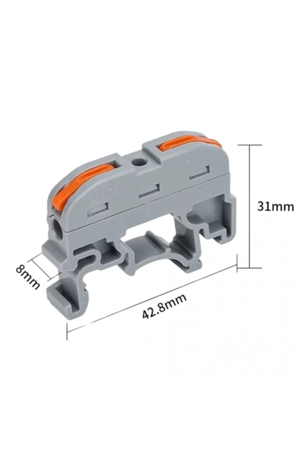 IC-272A Ray Tipi Hızlı Bağlantı Klemensi Konektörü 0.08-4mm2 CH-221