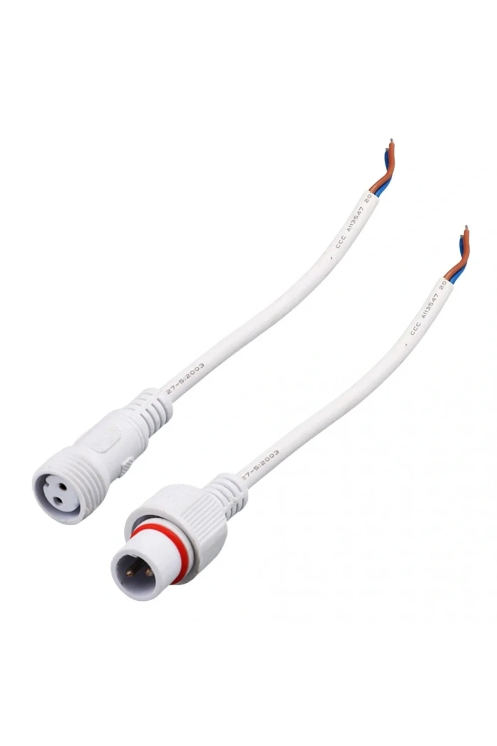 IC266K Kablolu IP67 Konektör Takım 2 Pin Beyaz