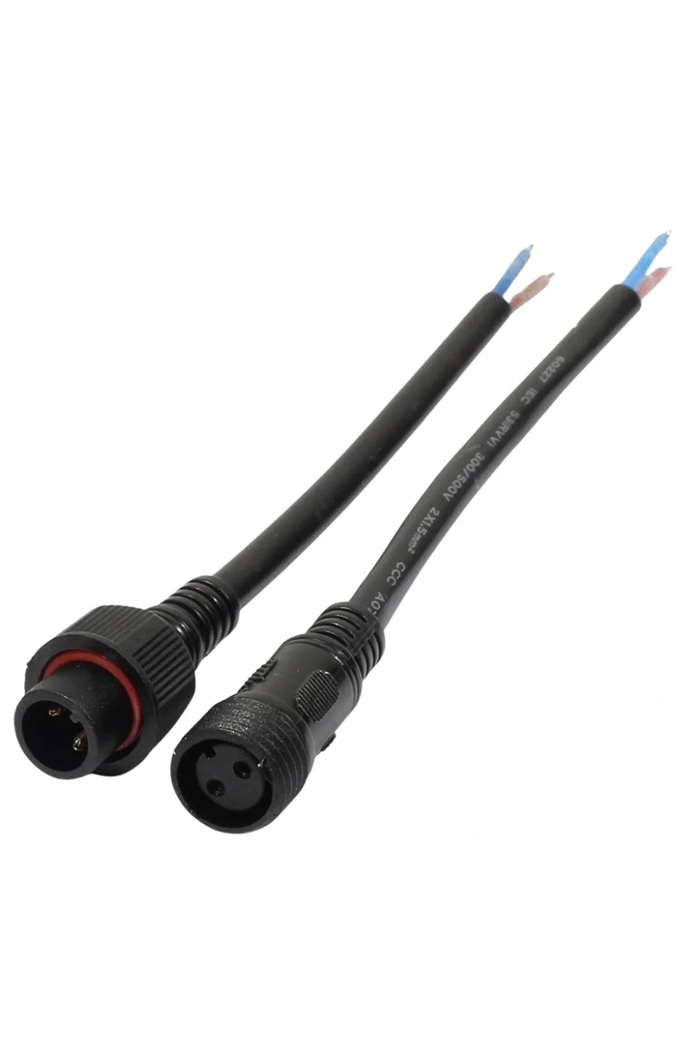 IC266K Kablolu IP67 Konektör Takım 2 Pin Siyah